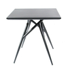 Square Aluminum Backyard Black Metal Patio Table