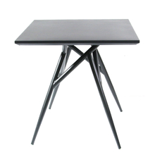 Square Aluminum Backyard Black Metal Patio Table