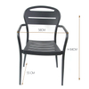 Beach Cafe Outdoor Stacking Aluminium French Bistro Arm Chair