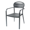 Cruise Ship Dining Restaurant Stackable Aluminium Outdoor Arm Chair