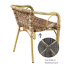 Rattan Garden Bar High Back Wicker Woven Round Bamboo Chairs