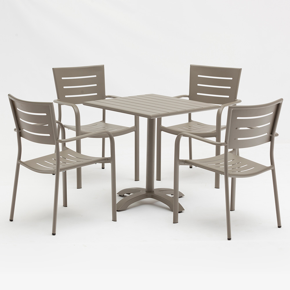 bistro outdoor patio aluminium chairs