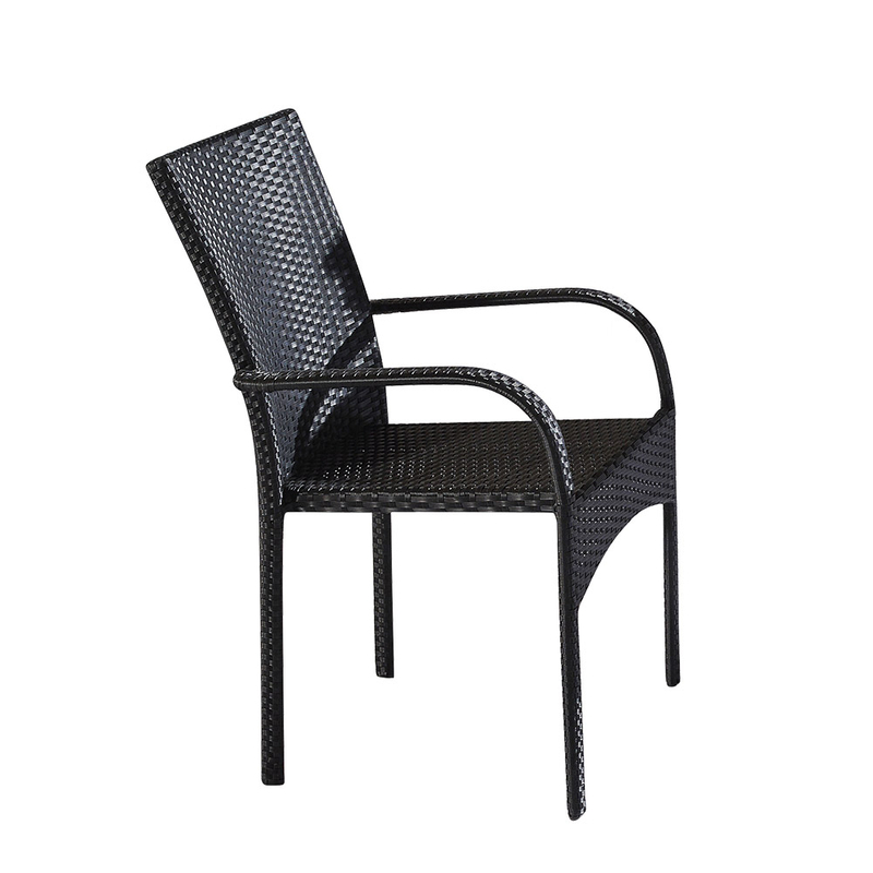 Outdoor Comfortable Stackable Plastic Wicker Dining Chairs