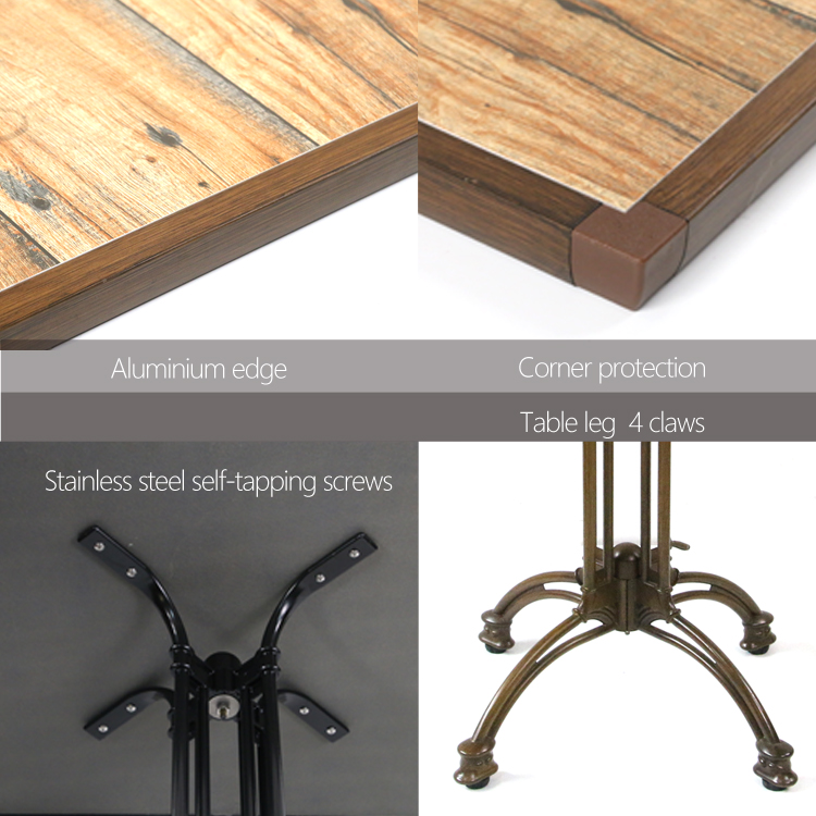 Bar French Bistro Square Dining Table And Chair Set