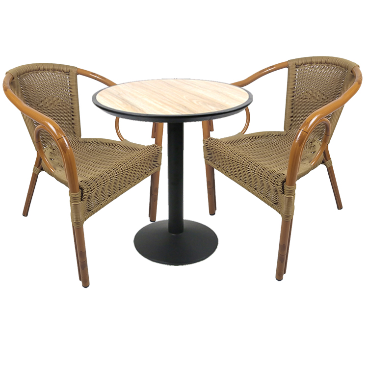 Furniture Rattan Outdoor And Restaurant Aluminium Bamboo Bistro Chair