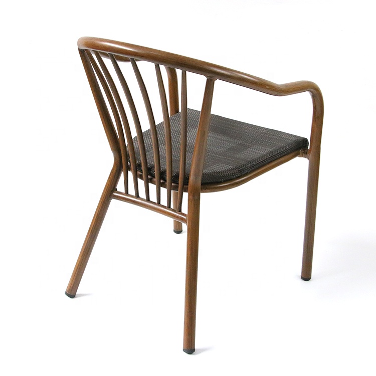 Metal Furniture Chairs Restaurant Stackable Outdoor Dining Chair