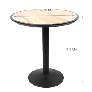 Dinning Bistro Round Ceramic Tile Top Dining Table