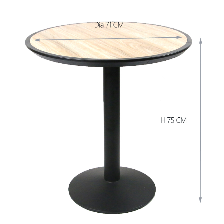 Dinning Bistro Round Ceramic Tile Top Dining Table
