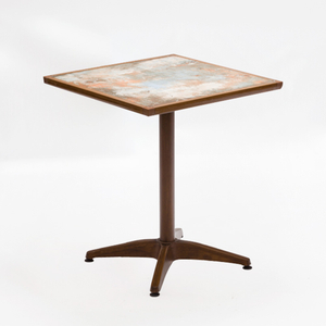 Bistro Aluminum Porch Stone Vintage Tile Top Table