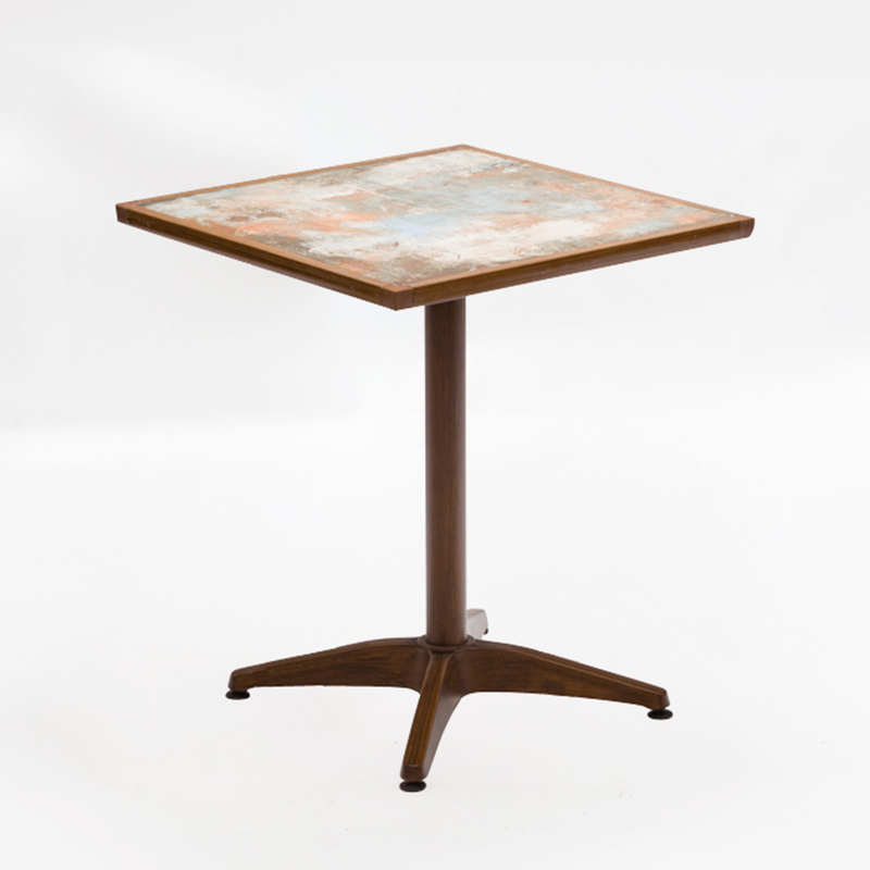 Bistro Aluminum Porch Stone Vintage Tile Top Table
