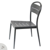 Restaurant Metal Steel Black Round Outdoor Coffee Table