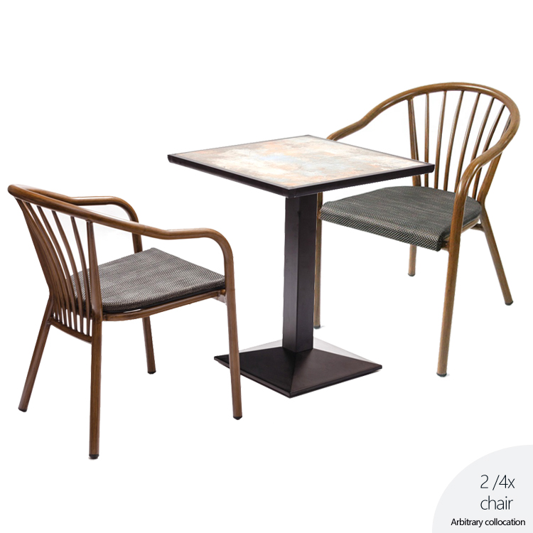 Metal Furniture Chairs Restaurant Stackable Outdoor Dining Chair