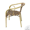 Rattan Garden Bar High Back Wicker Woven Round Bamboo Chairs