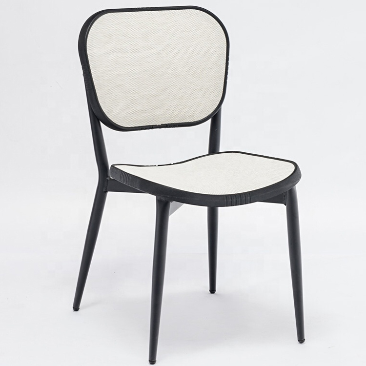 Cafe Restaurant Bistro Square Aluminum Textilene Table And Chairs