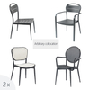 Square Aluminum Backyard Black Metal Patio Table