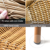 Wicker Rattan Round Double Aluminum Tube Chairs