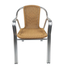 Wicker Rattan Round Double Aluminum Tube Chairs