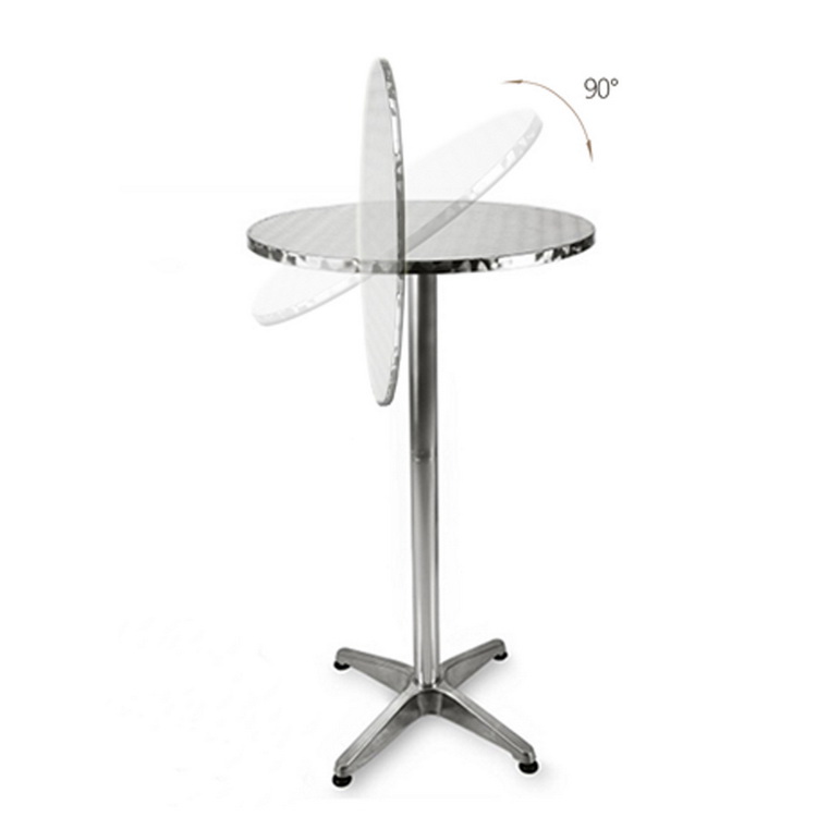 Outdoor Patio Folding Portable Top Cocktail Tall Bar Table