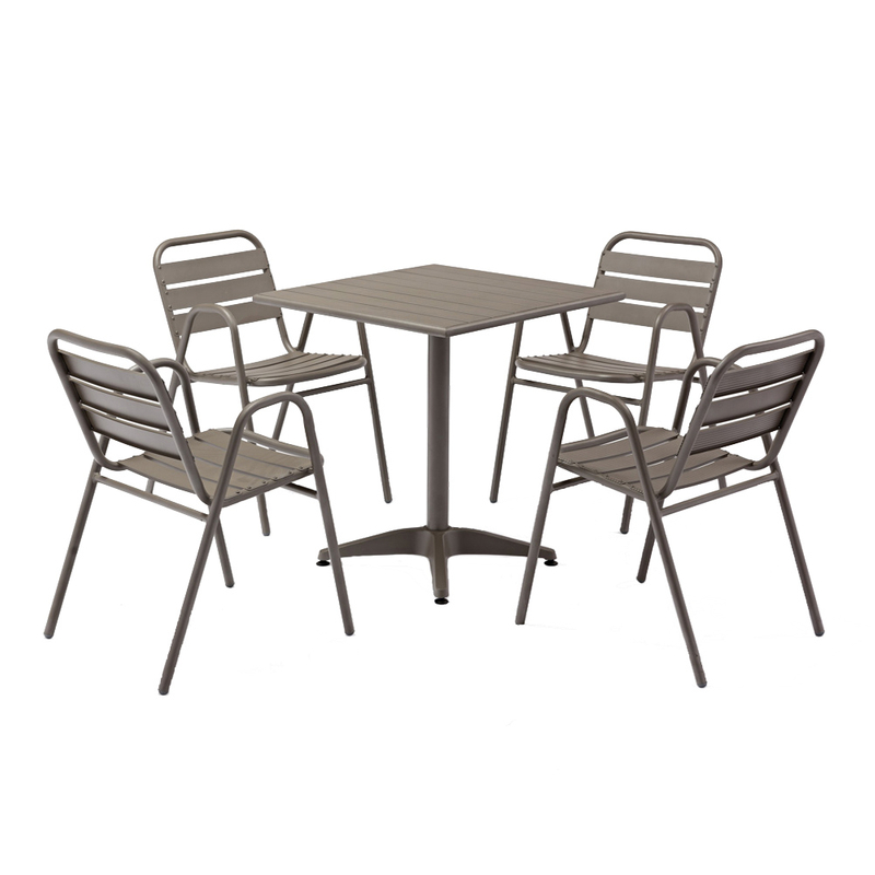 Modern Outdoor Bistro Aluminum Patio Furniture Set