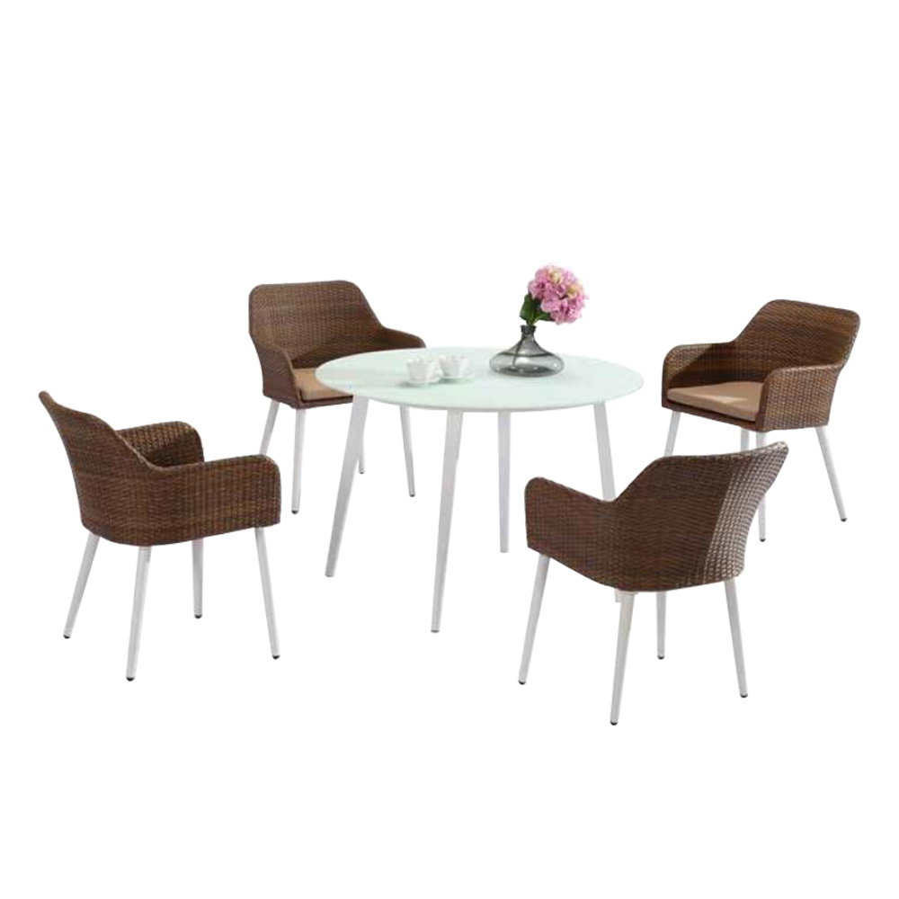 Pedestal Round Glass Circle Dining Room Table Set For Restaurant