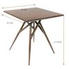 Square Aluminum Backyard Black Metal Patio Table
