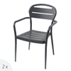 Beach Cafe Outdoor Stacking Aluminium French Bistro Arm Chair
