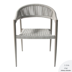 Outdoor Dining Restaurant Aluminium Rope Chair