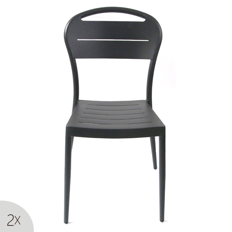 Restaurant Metal Steel Black Round Outdoor Coffee Table