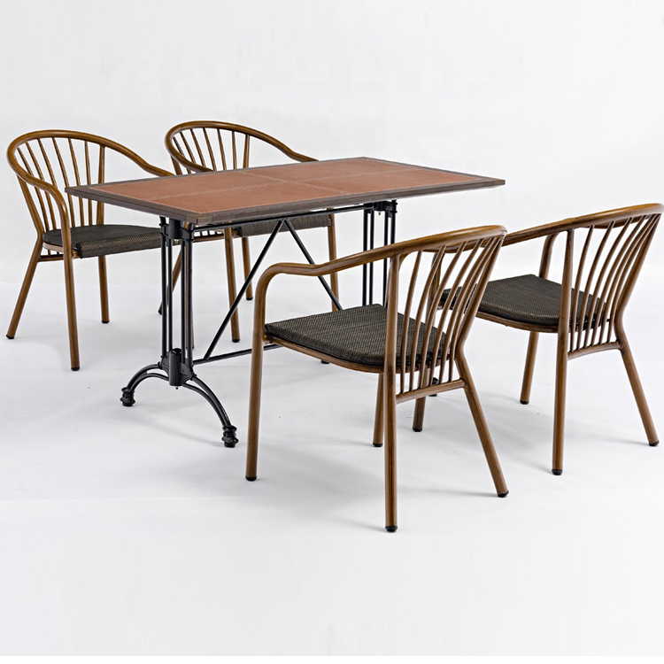 Metal Furniture Chairs Restaurant Stackable Outdoor Dining Chair