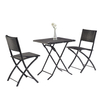 Bistro Garden outside Wicker Folding Patio Chairs