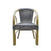 Modern Outdoor Black Rattan Dining Chairs For Sale