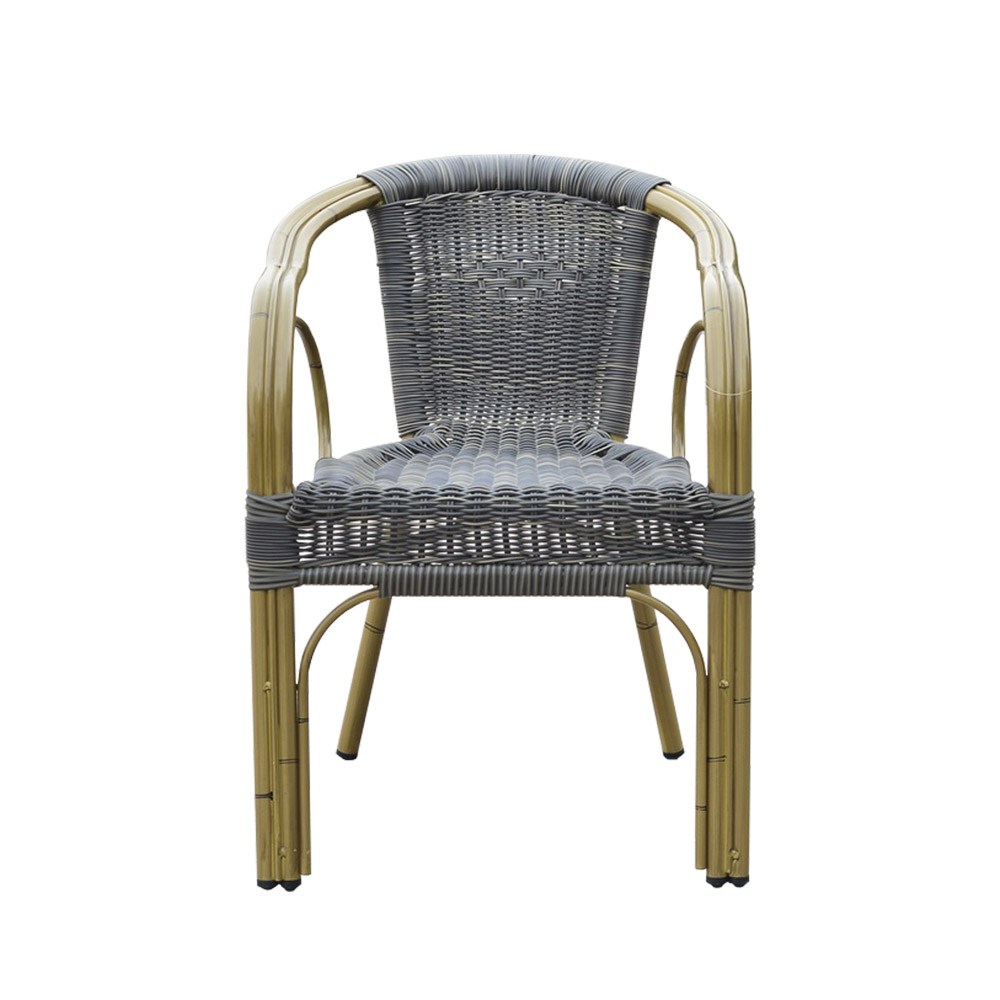 Modern Outdoor Black Rattan Dining Chairs For Sale