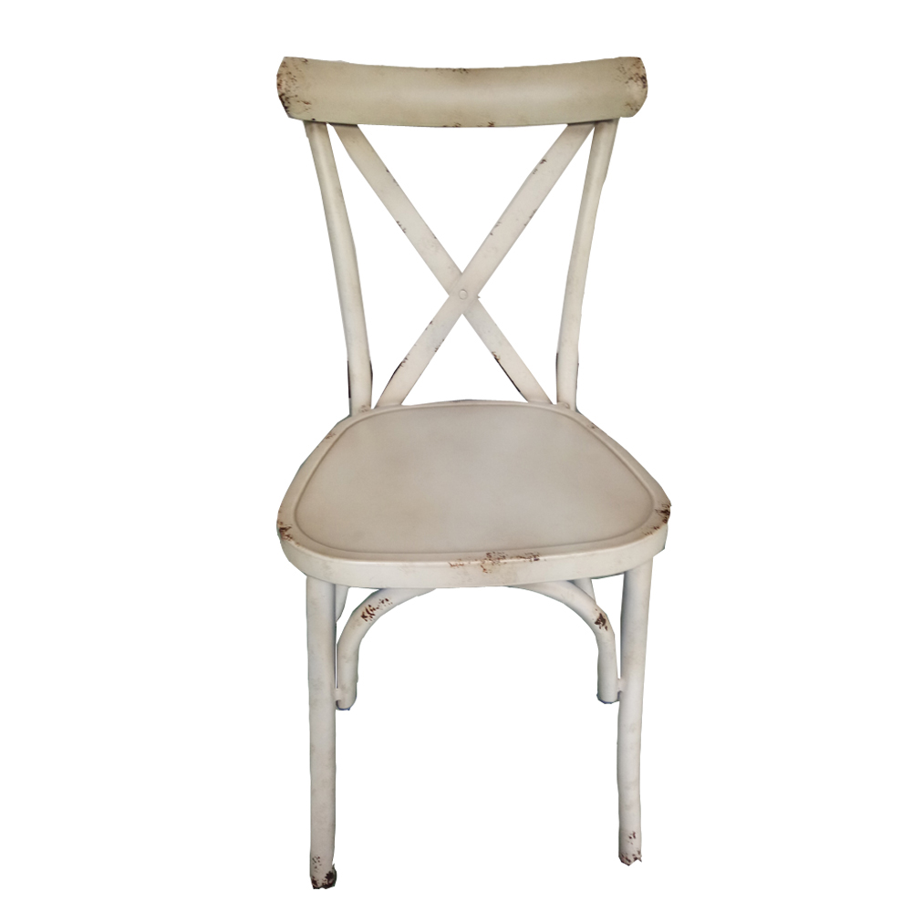 Commercial Outdoor Stackable Aluminum Metal Restaurant Chairs Design