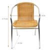 French Chairs Outdoor Cane Cafe Rattan Bistro Chair