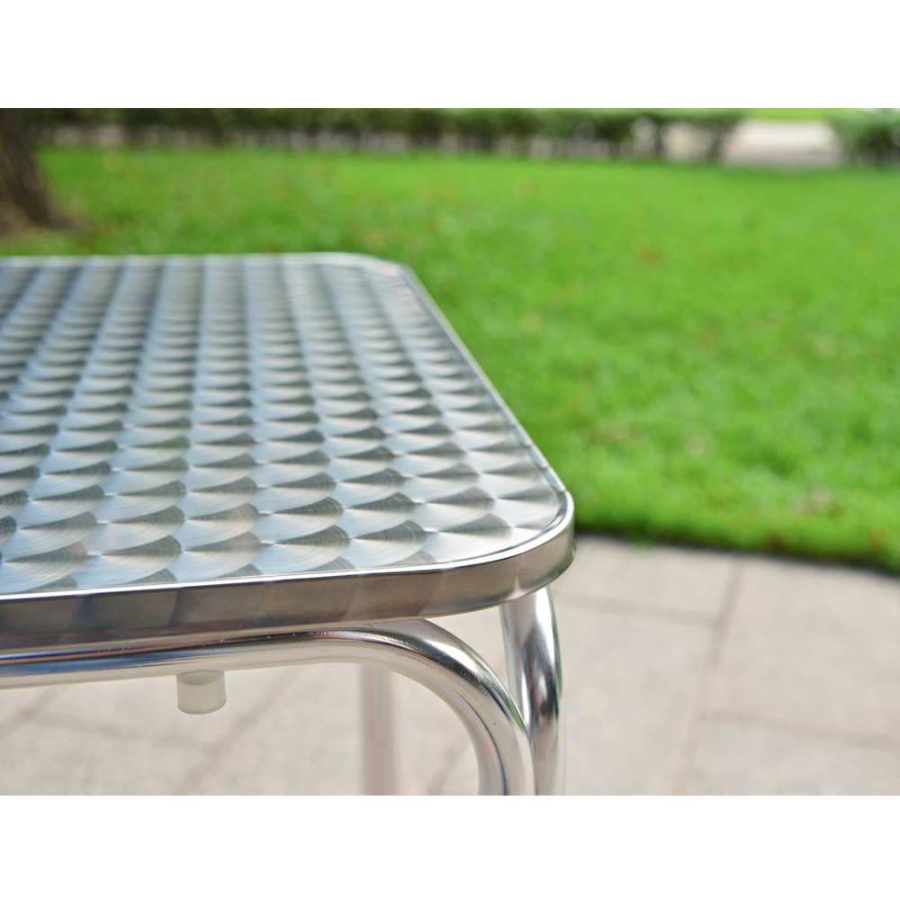 Modern Patio Restaurant Square Stainless Steel Table Factory 
