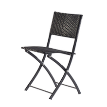 Bistro Garden outside Wicker Folding Patio Chairs