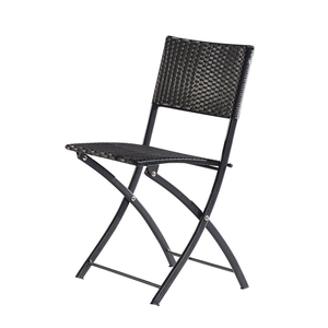 Bistro Garden outside Wicker Folding Patio Chairs