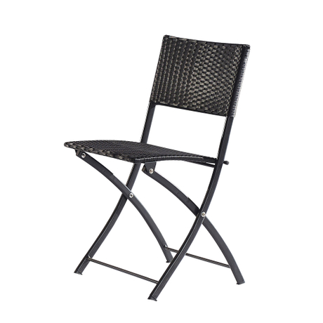 Bistro Garden outside Wicker Folding Patio Chairs - Buy folding patio