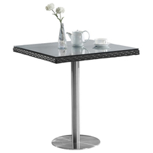 Aluminum Metal Plastic Wicker Outdoor Small Dining Table