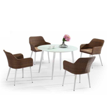 Pedestal Round Glass Circle Dining Room Table Set For Restaurant