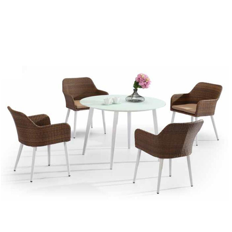 Pedestal Round Glass Circle Dining Room Table Set For Restaurant