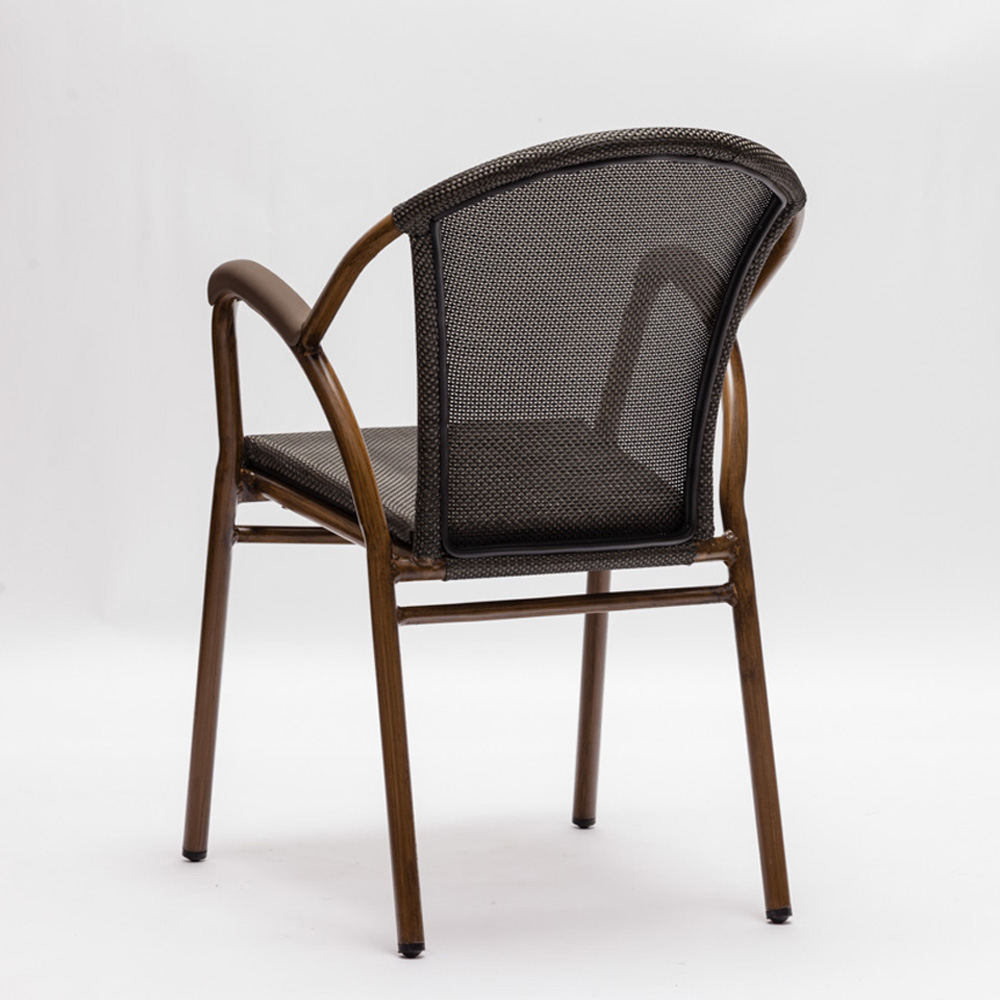 Outdoor Hotel Beach Textilene Mesh Stackable Garden Chair