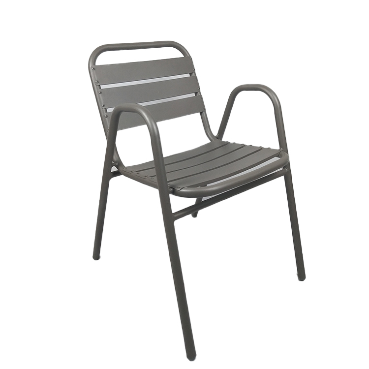 Garden Cafe Stackable Metal Aluminum Bistro Chairs Factory