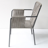 Outdoor Patio Dining Nylon Metal Woven Rope Chair