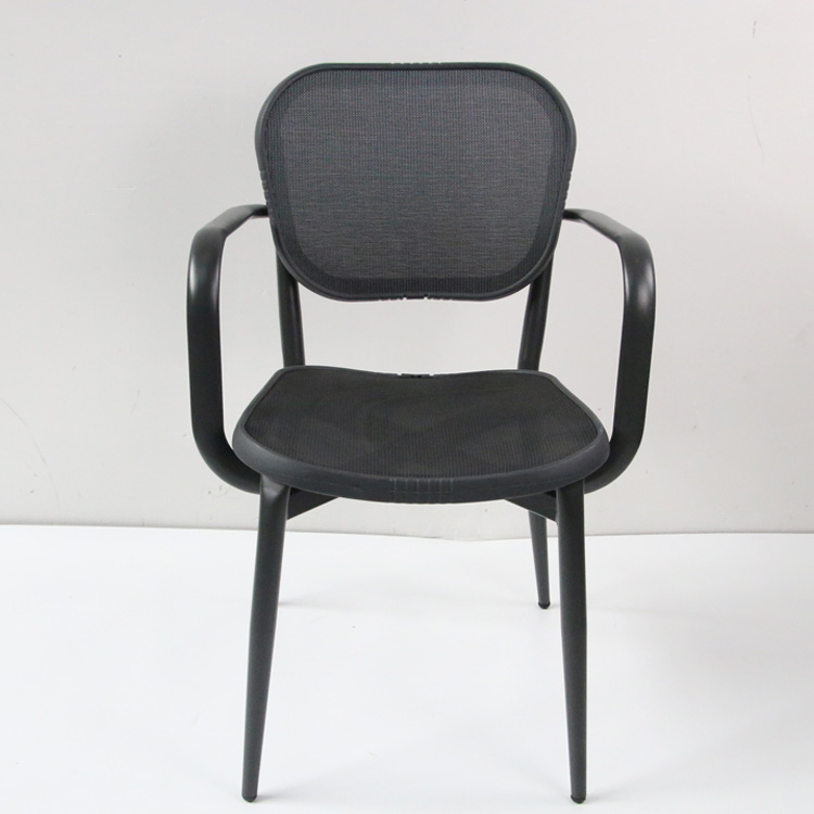 Aluminium Outdoor Restaurant Textilene Arm Chair Manufacturer