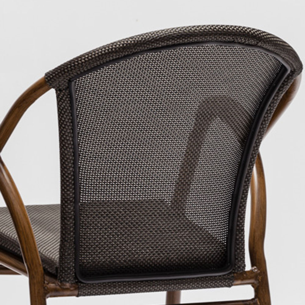 Outdoor Hotel Beach Textilene Mesh Stackable Garden Chair