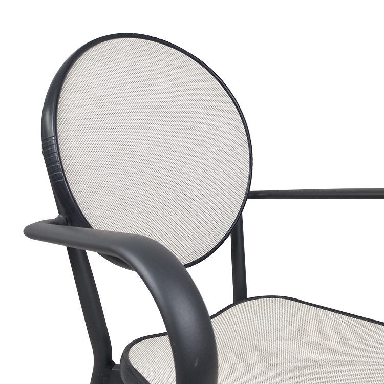 Bar And Cafe Stackable Aluminum Textilene Restaurant Chairs