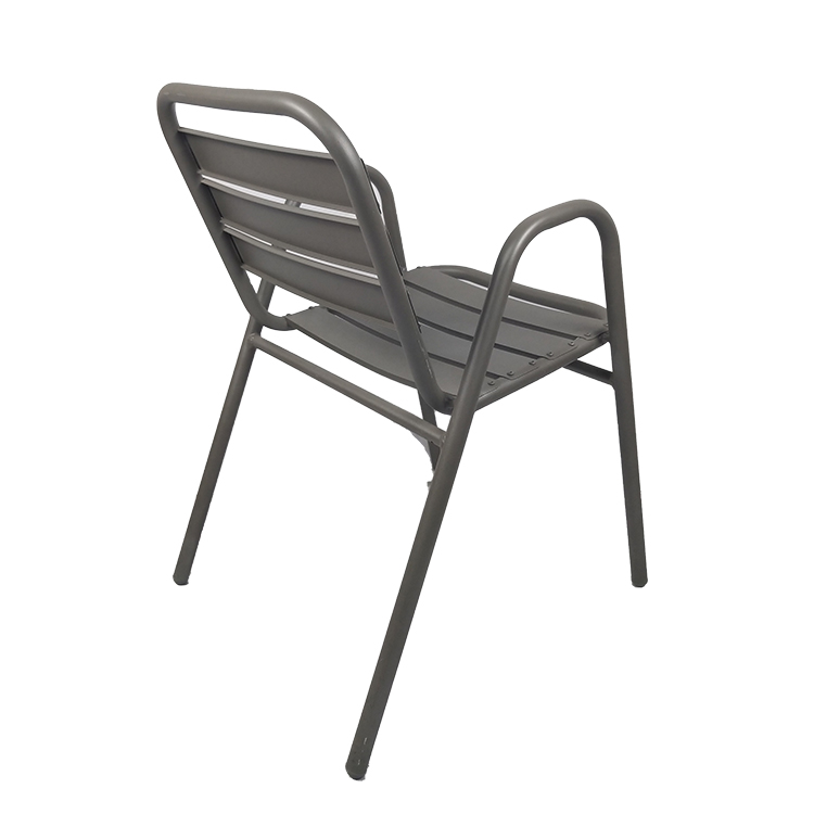 Garden Cafe Stackable Metal Aluminum Bistro Chairs Factory