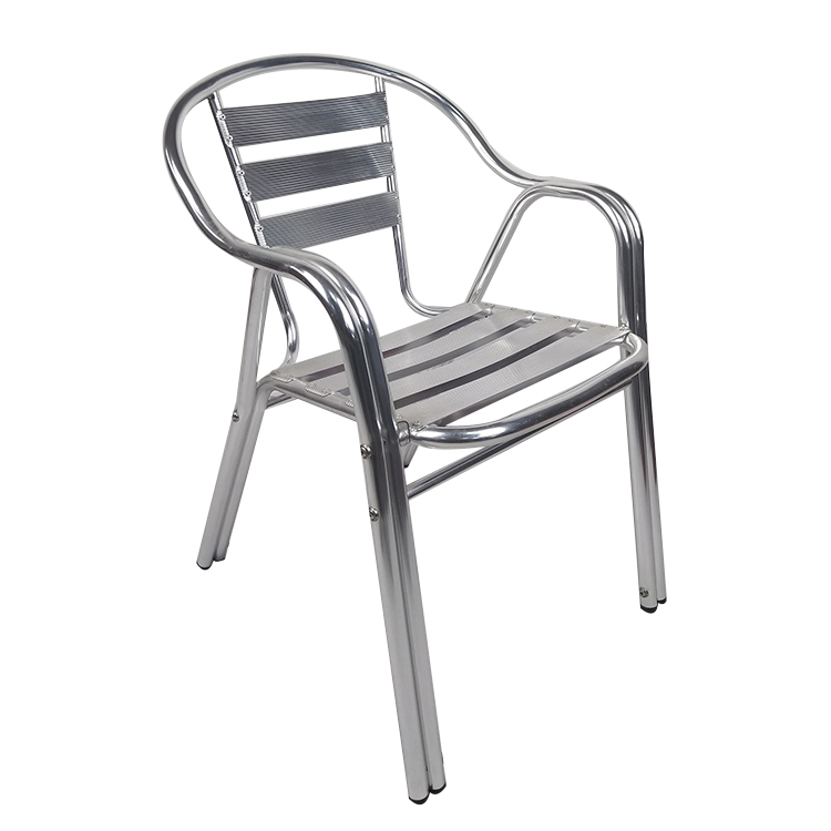 Outdoor Patio Dining Cafe Cheap Frame With Cushions Aluminum Chairs