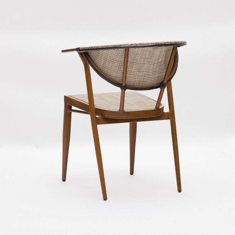 Outdoor Furniture Hotel Restaurant Metal And Fabric Dining Chairs